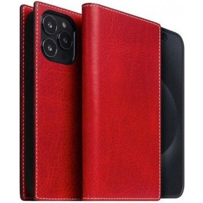 SLG Design D7 Magsafe Italian Wax Leather iPhone 15 Pro Max - červené