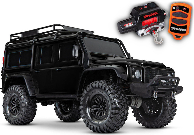 Traxxas TRX-4 Land Rover Defender TQi RTR s navijákem černý TRA82056-84-BLK 1:10