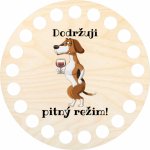 Chráněná dílna Dřevěný svět Dno, víko, kruh 10 cm, Dodržuji pitný režim – Zboží Dáma