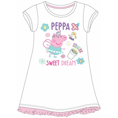 Prasátko Pepa licence Dívčí noční košile Prasátko Peppa bílá – Zboží Dáma