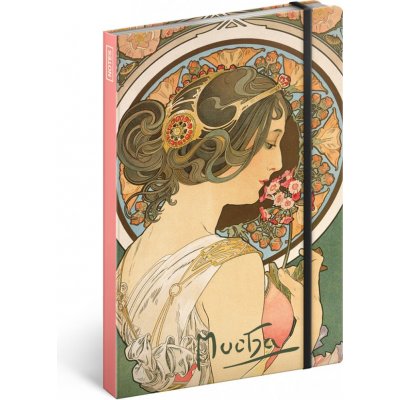 Notes Alfons Mucha Petrklíč linkovaný 13 x 21 cm – Zbozi.Blesk.cz