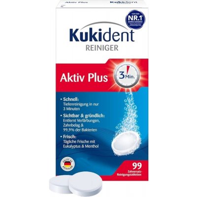 Kukident AktivPlus tablety na protézy 99 ks – Zbozi.Blesk.cz