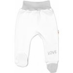 Baby Nellys Baby Nellys Kojenecké polodupačky bílé Love – Zbozi.Blesk.cz