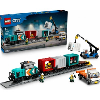 LEGO® City 60509 Přístavní nákladní vlak s jeřábem a náklaďákem – Zboží Živě