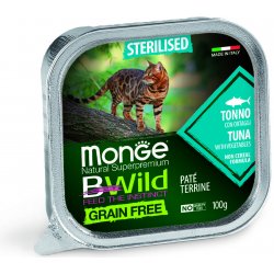 Monge BWild Grain Free Sterilised Tuňák se zeleninou 100 g