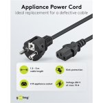 goobay Kabel síťový, CEE 7/7(M) - IEC320 C13, s přímou vidlicí, 5m, černý (96037) - 19.92.0022 – Sleviste.cz