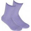 Netlačící dámské žebrované ponožky W.997 Milka