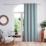 Závěs AmeliaHome Clear s průchodkami 140x250 zelený/bílý – Zboží Mobilmania