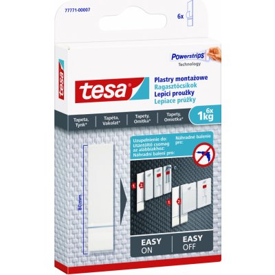 tesa® Lepicí proužky na tapety a omítku 1kg Barva: bílá – HobbyKompas.cz