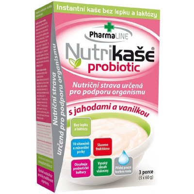 Mogador Nutrikaše probiotic s jahodami a vanilkou 3 x 60 g – Zboží Mobilmania