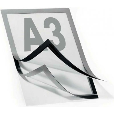 A-Z Reklama CZ Samolepící Magnetický rámeček na stěnu a hladké povrchy A3 - Stříbrný – Hledejceny.cz