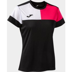 JOMA Dámské triko Camiseta Manga Black-Pink černá/růžová