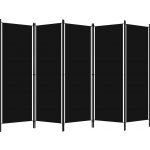 vidaXL 5dílný dělič místností černý 250 x 180 cm – Zboží Dáma