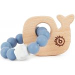 Bieco Silikonové kousátko s dřevěnou velrybou – Zboží Mobilmania