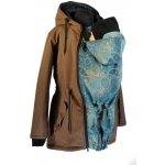Shara softshellová nosicí parka zimní přední nošení hnědá žíhaná/modro zlatá obloha – Hledejceny.cz