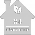 Domovní číslo, vzor 002, broušená nerez AISI 304 – Sleviste.cz