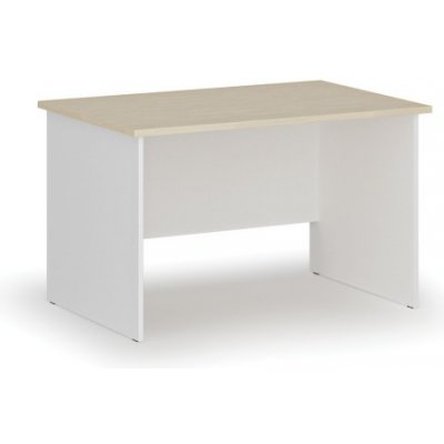 PRIMO Kancelářský psací stůl rovný WHITE, 1200 x 800 mm, bílá/bříza