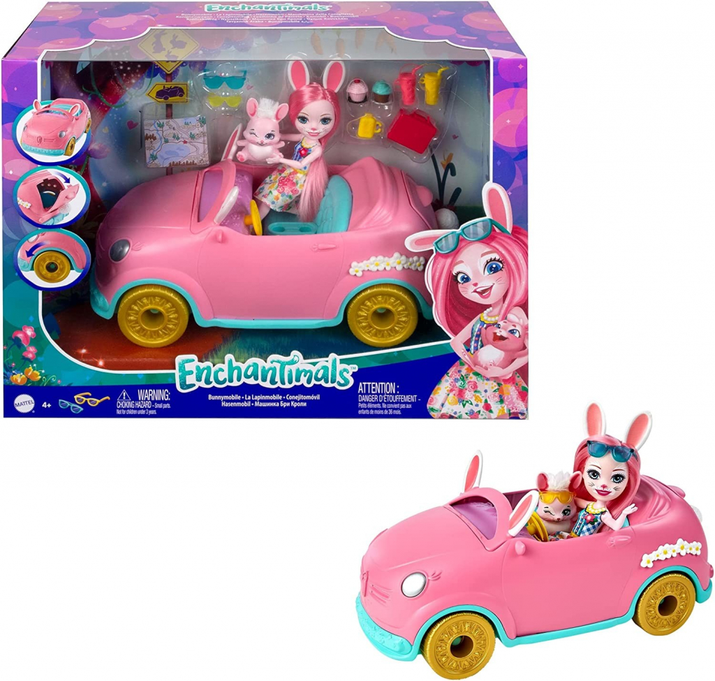 Mattel ENCHANTIMALS Zajíčkové auto