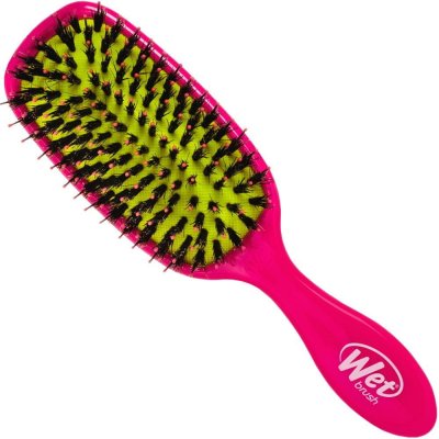 Wet Brush Shine Enhancer Růžový kartáč z kančích štětin, dodává lesk a vyhlazuje – Zboží Mobilmania