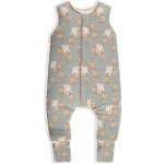 Sleepee spací pytel s nohavicemi Vintage Animals Sky Blue Cream – Zboží Dáma