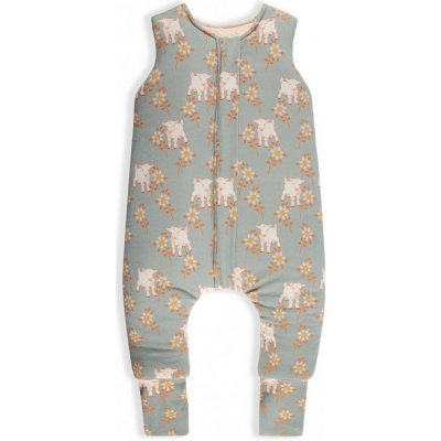 Sleepee spací pytel s nohavicemi Vintage Animals Sky Blue Cream – Zboží Dáma