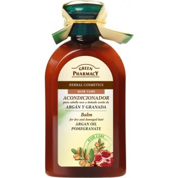 Green Pharmacy Hair Care Argan Oil & Pomegranate balzám pro suché a poškozené vlasy 0% Parabens Artificial Colouring SLS SLES 300 ml