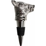Stříbrná kovová zátka na víno s hlavou divočáka - 8*3*14cm - Mars & More – Hledejceny.cz