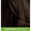 Barva na vlasy Biokap NutriColor Delicato permanentní barva na vlasy s arganovým olejem bez parfemac 4.0 Hnědá přirozená barva na vlasy 140 ml