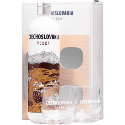 Czechoslovakia Vodka 40% 0,7 l (dárkové balení 2 sklenice)