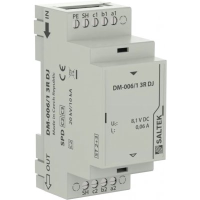 SALTEK DM-006/1 3R DJ - Dvoustupňová přepěťová ochrana třížilových signál. linek (A01350) – Zboží Mobilmania