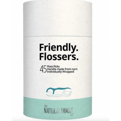 The Natural Family Co. Friendly Flossers zubní nit 45 ks – Sleviste.cz