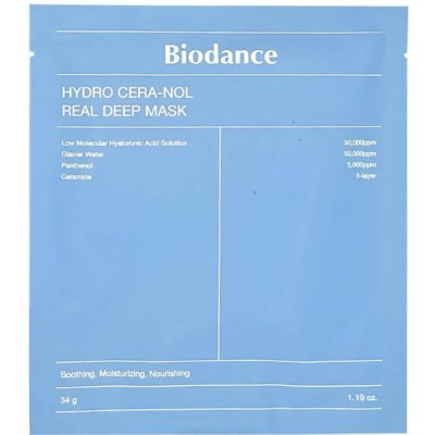 BIODANCE - HYDRO CERA-NOL REAL DEEP MASK - Inovativní maska pro zklidnění a hydrataci pleti 34 g – Zboží Dáma