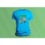 Sandratex dětské bavlněné tričko minecraft 2. azurová – Zboží Dáma