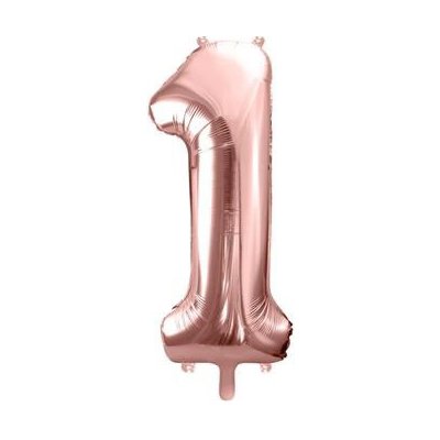 Foliová číslice rose gold 1 86 cm – Zboží Dáma