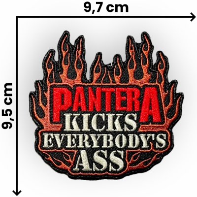 Nášivka - Pantera - Kicks Everybody Ass – Zboží Mobilmania