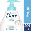 Dětské sprchové gely Dove Baby Rich Moisture mycí gel na tělo a vlásky s pumpičkou 200 ml