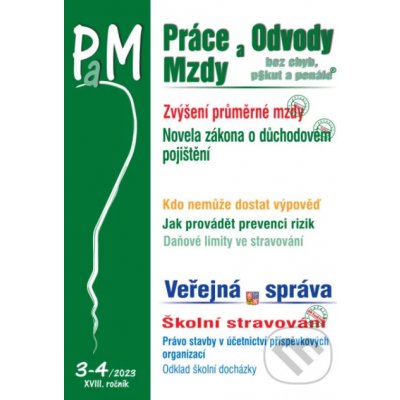 Práce, odvody a mzdy bez chyb, pokut a penále č. 3-4 / 2023 - Průměrná mzda v roce 2023, práva a nároky zaměstnanců - Poradce s.r.o. – Zboží Mobilmania