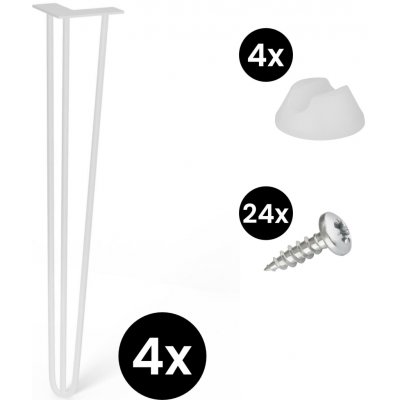 Walteco Hairpin 50535BP1 bílá 4 ks – Zboží Dáma