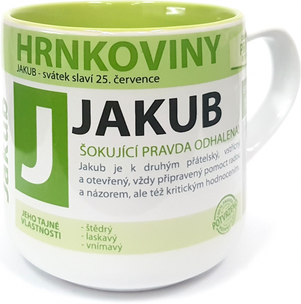 Nekupto Hrnkoviny Hrnek se jménem Jakub 400 ml od 146 Kč - Heureka.cz