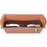 Nohel Garden Truhlík samozavlažovací FLORA s knoty plastový hnědý 50 cm – Sleviste.cz