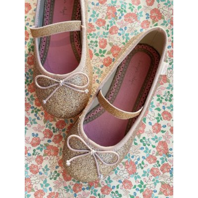 Konges Slojd baleriny třpytivé BAL Flamingo Plume růžové – Zboží Dáma