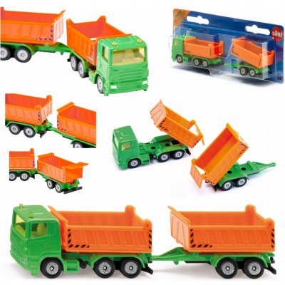 Siku 1685 Blister Nákladní auto se sklápěcí korbou a vlekem – Hledejceny.cz