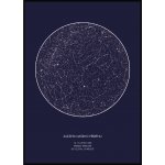 Jen tak z lásky Hvězdná mapa Vašeho životního okamžiku Rozměr plakátu: 30 × 40 cm (tištěný plakát), Barva pozadí: Tmavě modrá, Volba rámu: Bez rámu – Hledejceny.cz