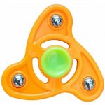 Fidget Spinner trojramenný antistresový spinner s kovovými závažími oranžovo zelený – Zboží Dáma
