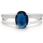 Rafity Stříbrný prsten Royal Sapphire se zirkony R0100 0805 – Hledejceny.cz