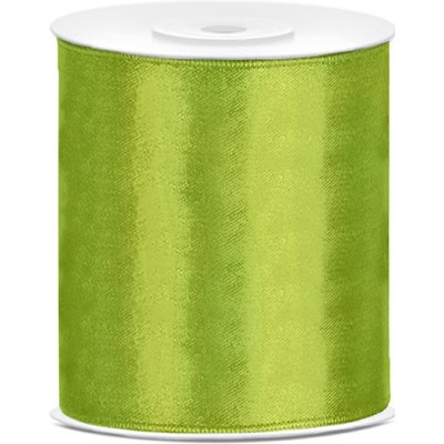 Stuha saténová JABLÍČKOVÁ ZELENÁ, 100 mm x 25 m – Zboží Dáma