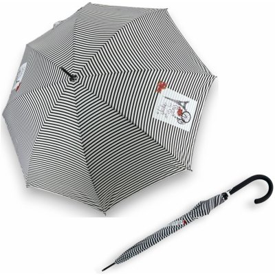 Doppler Fiber Flex Long AC Paris dámský holový vystřelovací deštník černý – Sleviste.cz