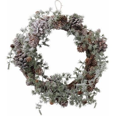 Boltze Home Ručně vzrobený věnec na dveře TANNENZAPF, Ø 32 cm zelená – Zboží Dáma