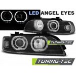 PŘEDNÍ SVĚTLOMETY, LAMPY BMW E39, 1995-2003, ANGEL EYES LED, BLACK ČERNÉ