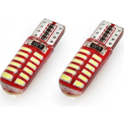 LED žárovky CANBUS 24SMD 3014 T10e (W5W) SILCA White 12V – Hledejceny.cz